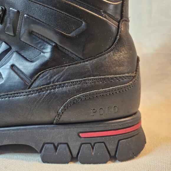 Polo Ralph Lauren Men's Black Delton Boots - Size 10.5 - Picture 2 of 9